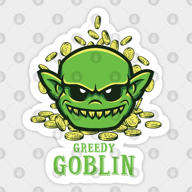 Greedy Goblin Sticker by janlangpoako